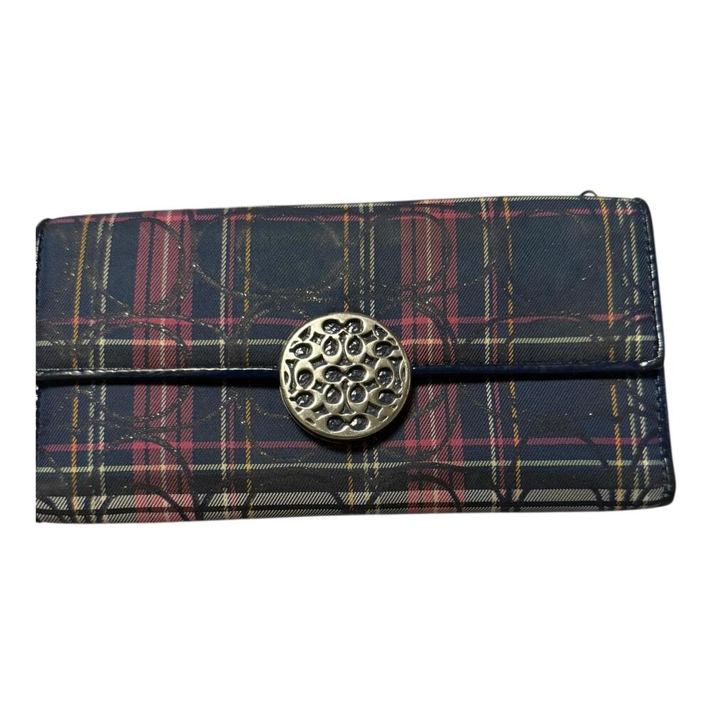Coach Plaid  Wallet Navy Pink (circa 2009-2012, Parts/Repair)
